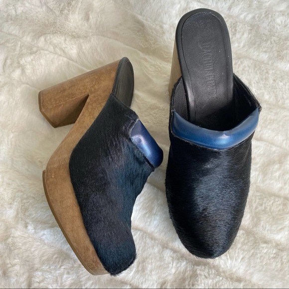 Rachel Comey Idolon Calf Hair & Leather Platform Mule Clogs - Picture 3 of 7